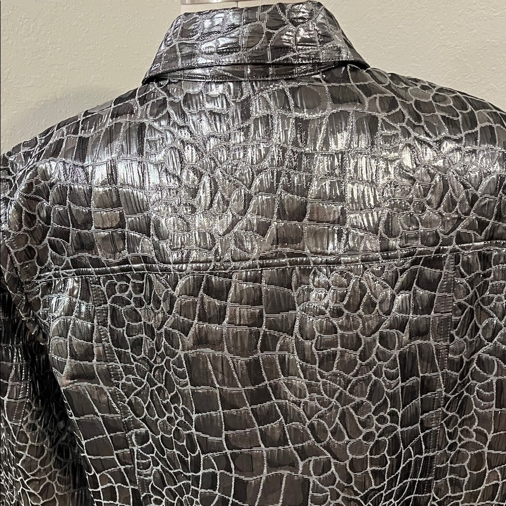 Ruby Rd. Metallic Crocodile Jacket - image 5